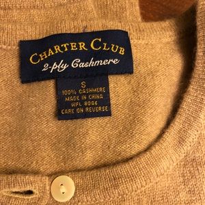 Charter Club 2 Ply Cashmere Cardigan
